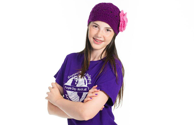 Purple Day founder Cassidy Megan