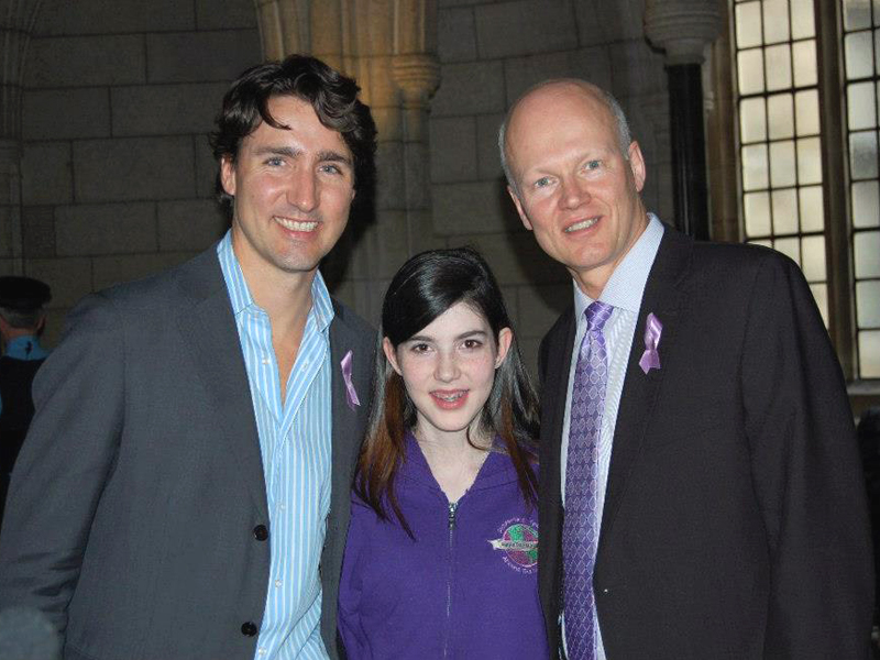 Cassidy Megan meets Justin Trudeau