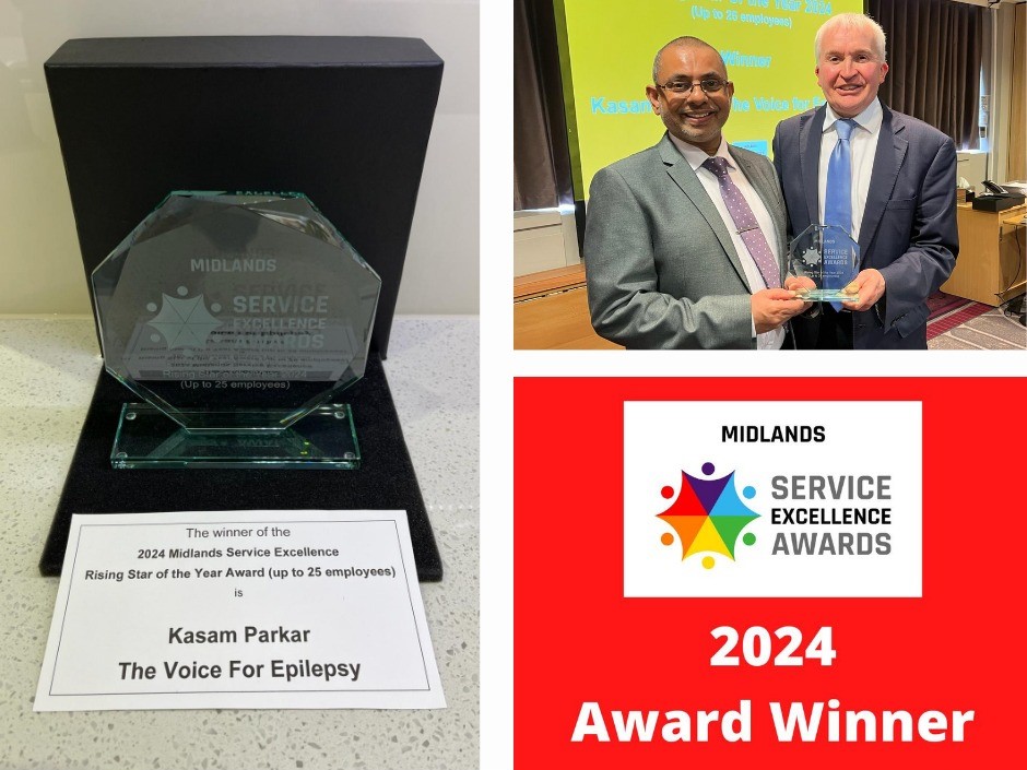 Kasam Parkar: winner of the 2024 Midlands Service Excellence Rising Star of the Year Award
