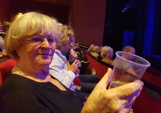 Kathleen enjoying a night out at theatre living life with epilepsy and sharing her personal story