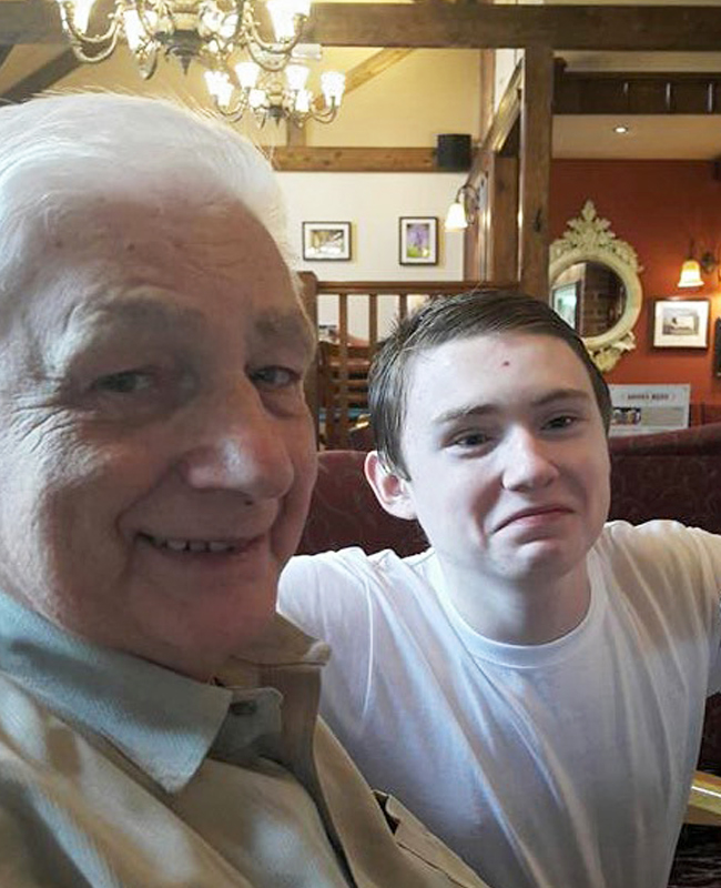 Lewis Clark with his grandfather sharing their family epilepsy journey story