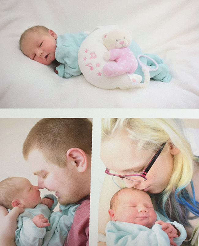 Tracey Perry family photo collage showing mother and babies representing life with epilepsy